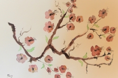 Cherry Blossom, Jurita Kalite, watercolor, 29 x 42 cm