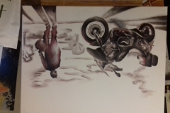 Harshavardhan Rane Motorbike-jurita-2019-oil on canvas - 60 x 80cm (14)