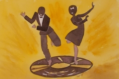 Dancing the Twist, Jurita Kalite, 2017, Watercolor